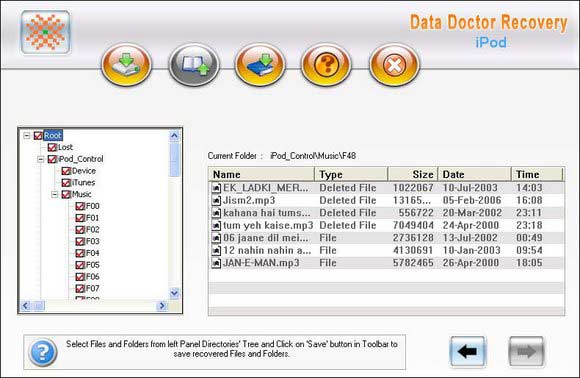 iPod Data Recovery Software screen shot