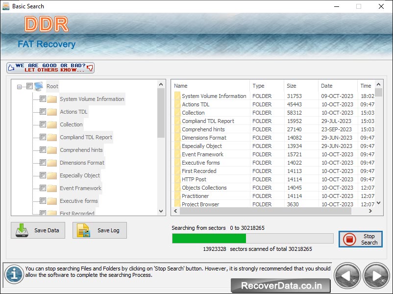 FAT32 Recovery Software screen shot