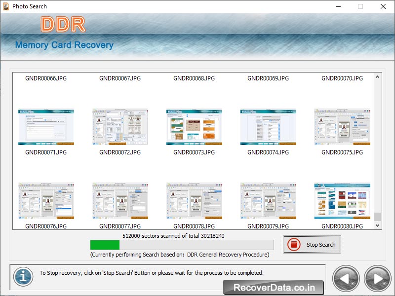 Memory Card File Recovery screen shot