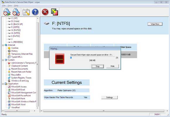 Screenshot of Hard Disk Files Shredder