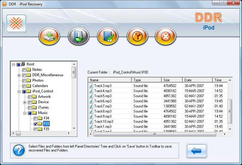 iPod Data Recovery Software Screenshots