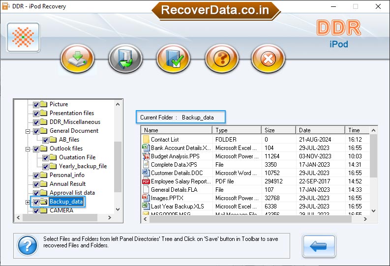 files and folder to save data 