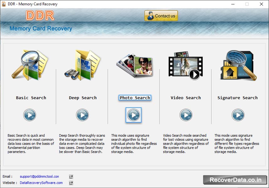 Memory Card Data Recovery Software Screenshots