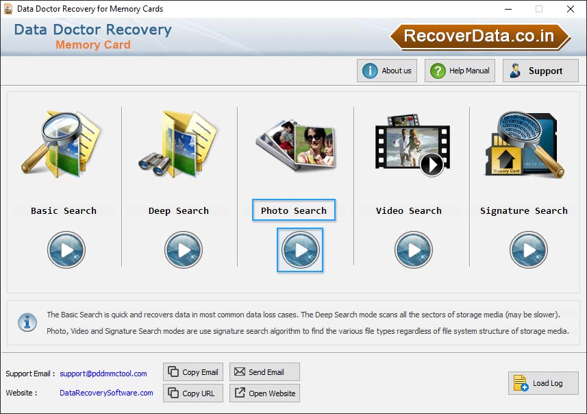 Memory Card Data Recovery Software Screenshots
