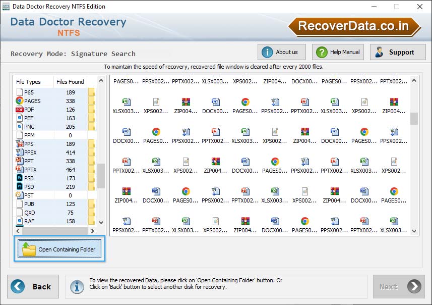 Recover Data View Recover Data View